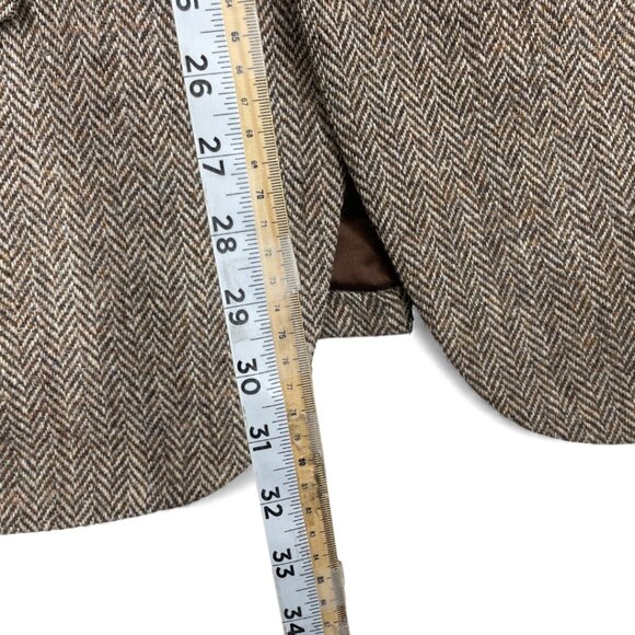 Stafford Harris Tweed Scottish Wool Scotland Blazer Herringbone Jacket Men's 44 - Picture 6 of 8